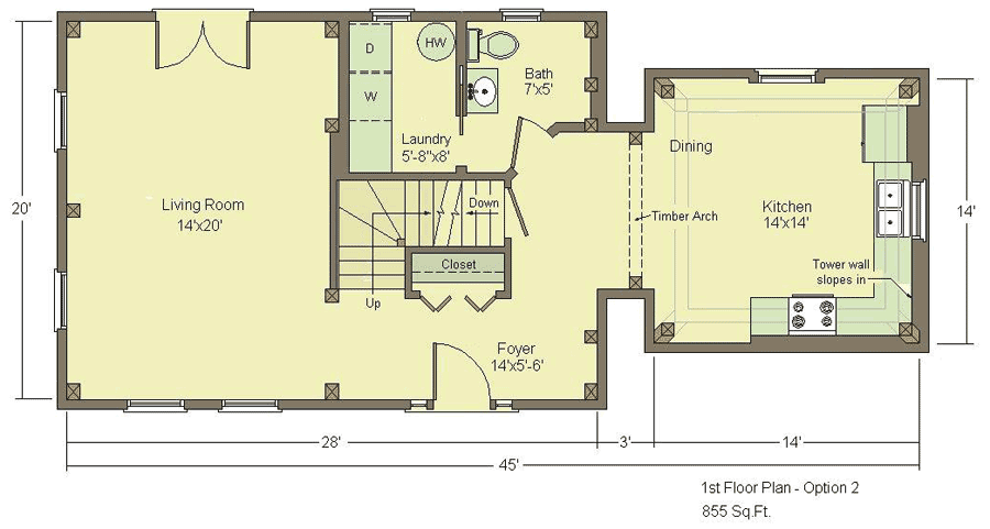 The LaHave Lighthouse - Timber Frame House Plans