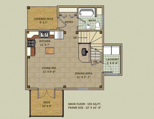 The Gaspereau Cottage - 902 sq. ft. with Optional Basement - Image 3