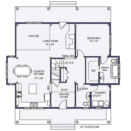 FP1B Timber Frame House Plans