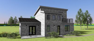 The 40-ft, 2-Story Shed House Plans - 1563 sq. ft.